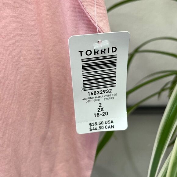 New Torrid Pink Vibrant Mama Short Sleeve Top - Size 2X - Picture 4 of 5
